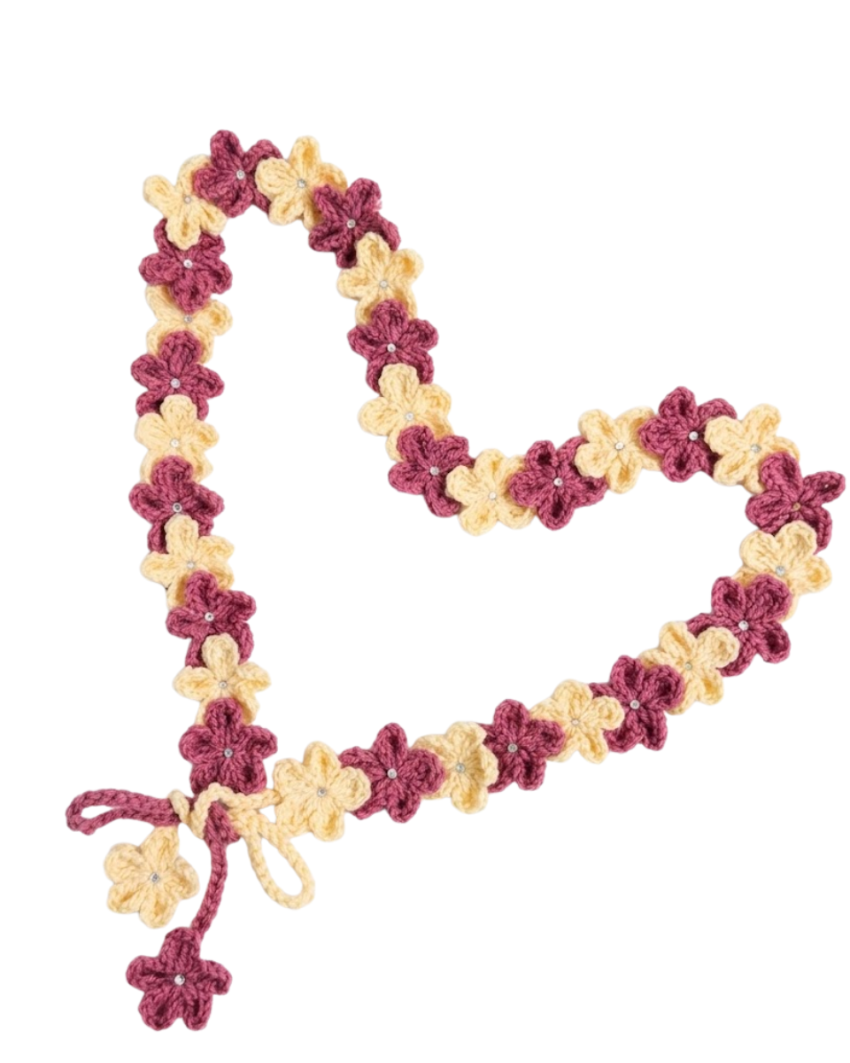 Floral Crochet Belt