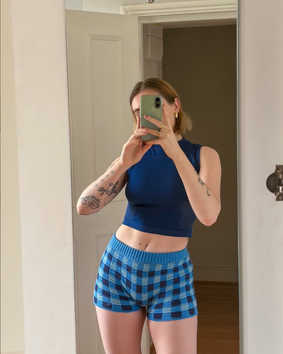 Crochet Gingham Shorts