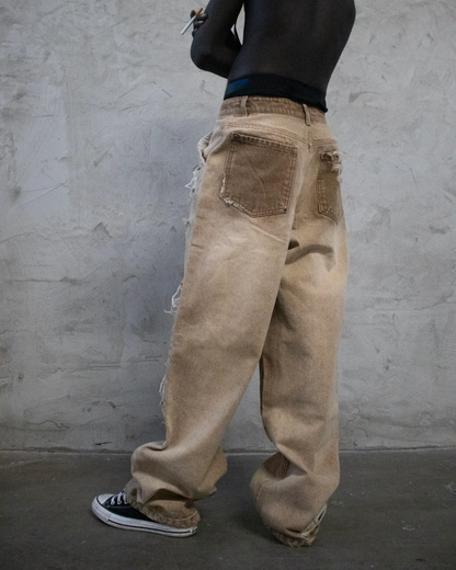 Faded Sand Baggy Jeans